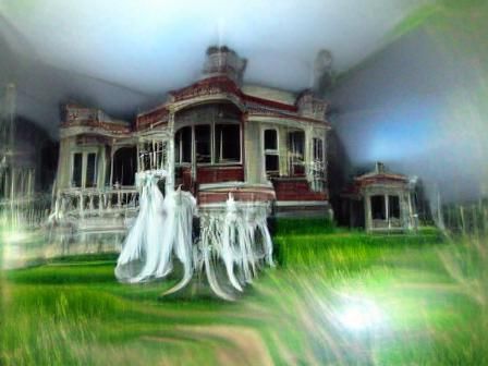 Creepy Ghosts Haunt Victorian Mansion in Hyperrealism