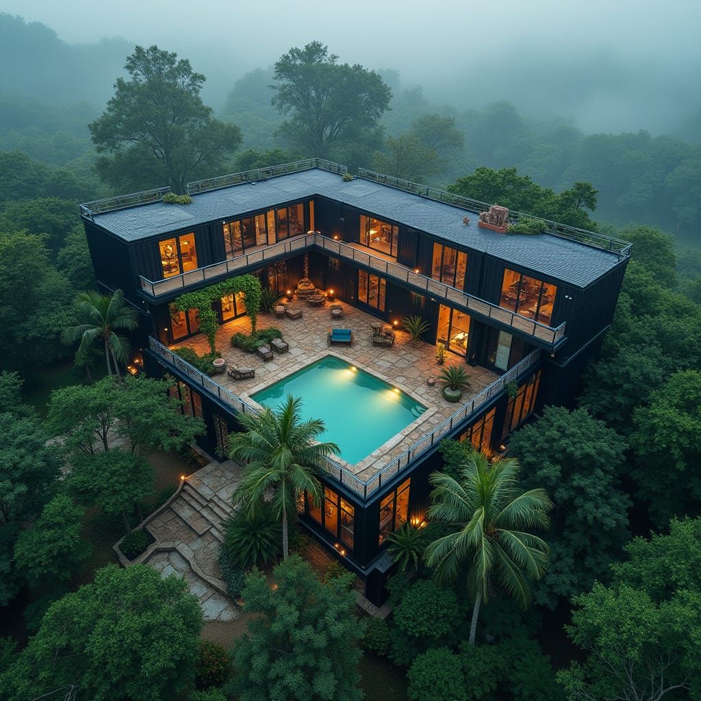 Futuristic Container House in Blue Ridge, Georgia