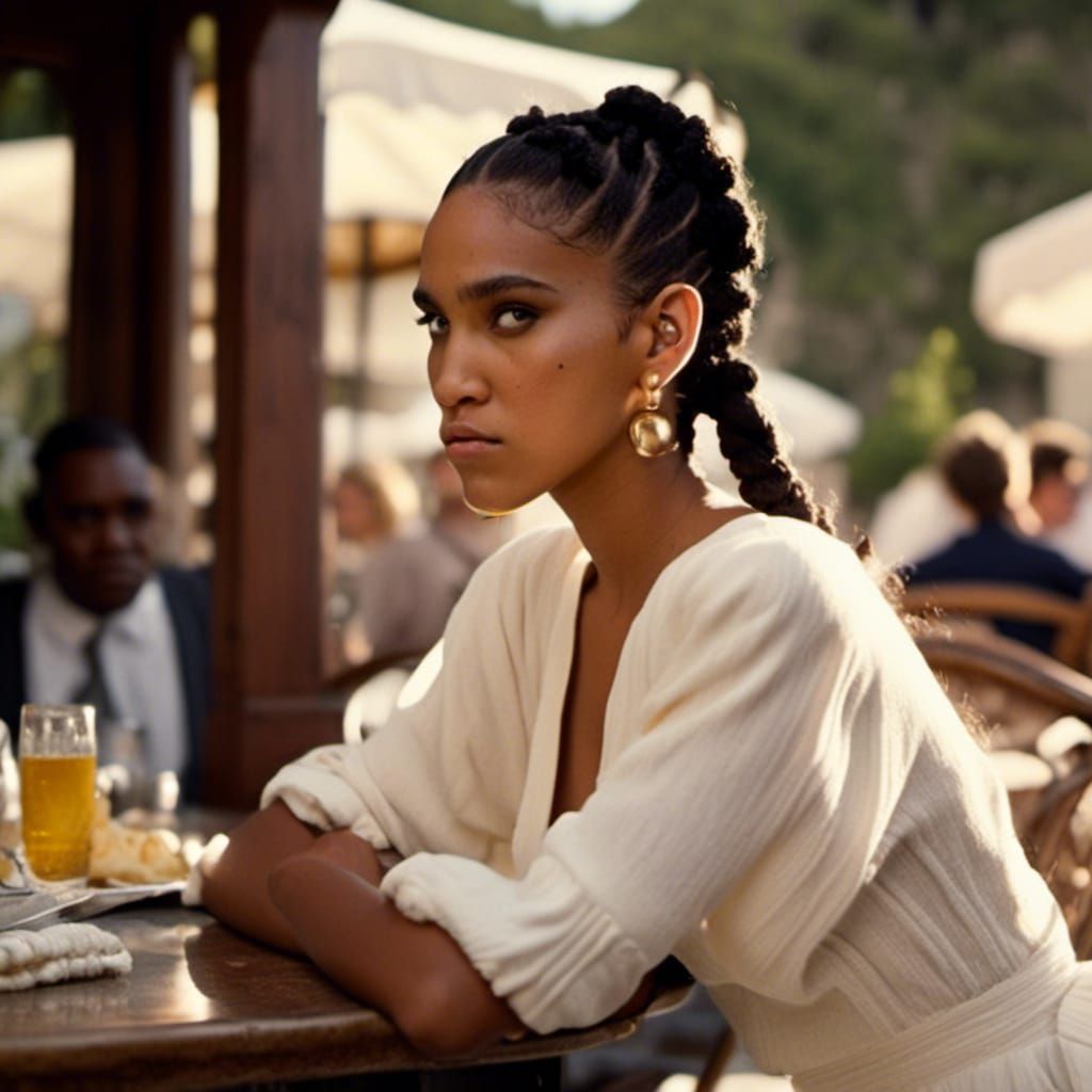 Glamorous 80s Model Portrait in St. Tropez