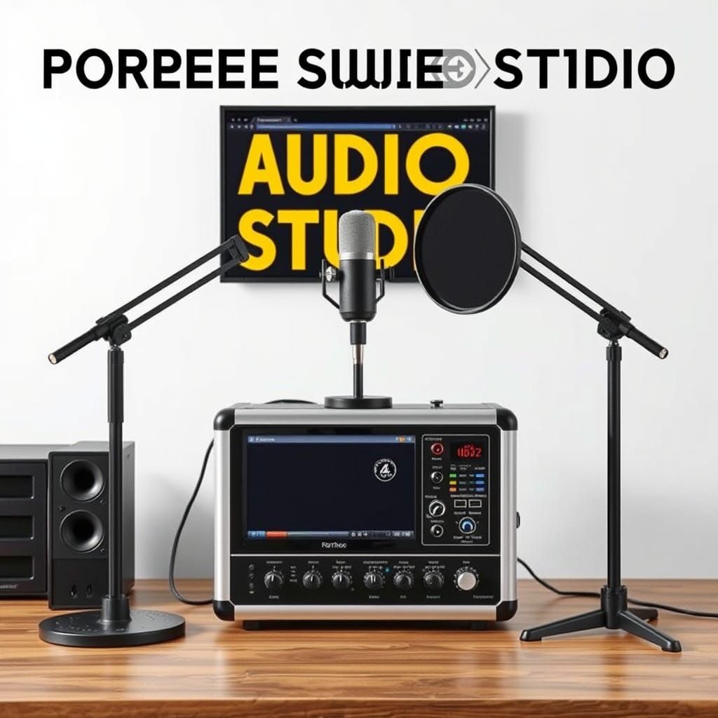 Mobile Recording Studio in a Bustling Environment