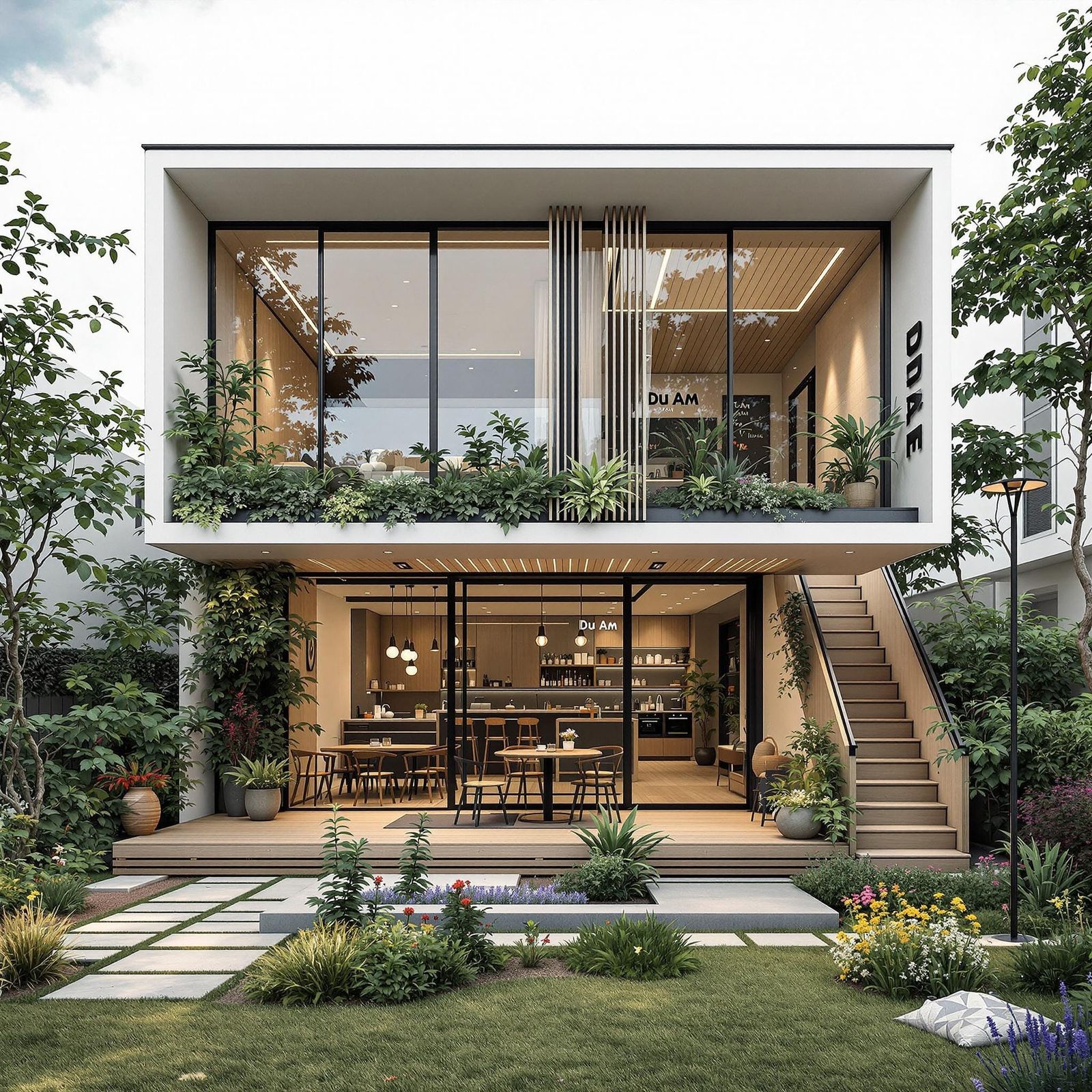 Sleek Minimalist Prefabricated House in Scandinavian Modern....