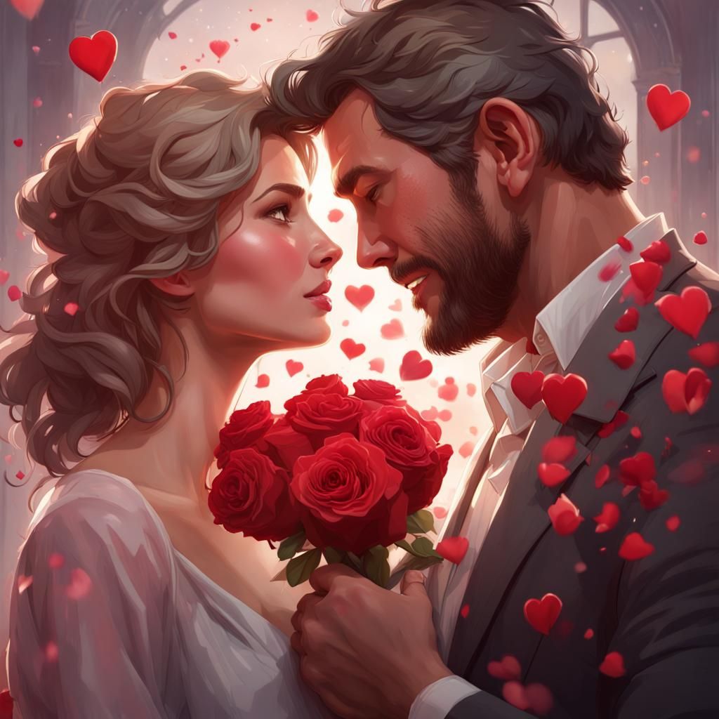Romantic Valentine's Day Surprise Portrait