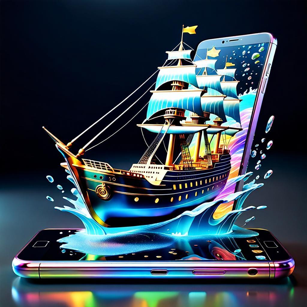 Holographic Smartphone Reveals Utopian Ship in 3D