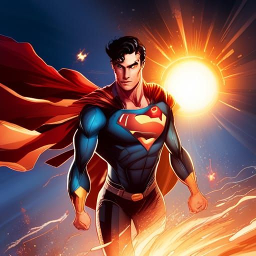 Superman's Epic Mecha Suit Fires Laser Eyes