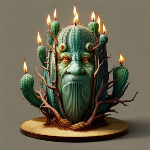 Cactus Mouth Eats Cake: Borderland Fantasycore Artwork