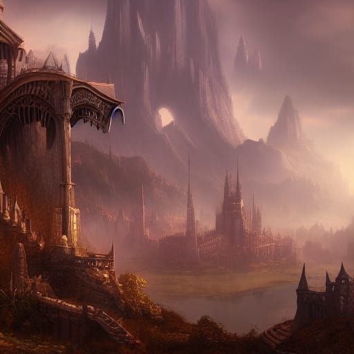 Detailed Medieval Fantasy Matte Painting