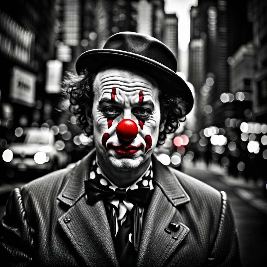 The other side of a happy clown