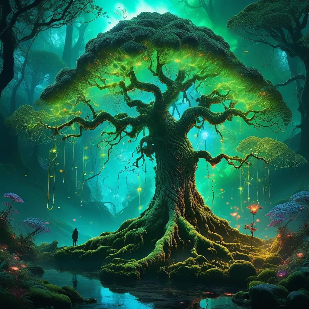 Bioluminescent Forest: Fantasy Concept Art in Unreal Engine
