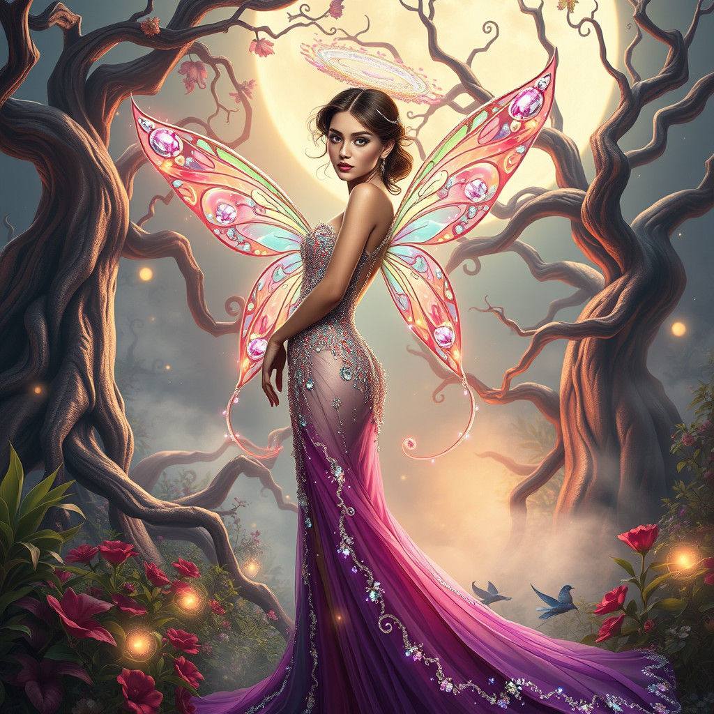 Dazzling Fairy Party Girl in Baroque Style