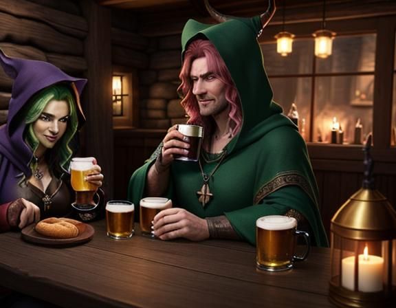 Fantasy Characters at Tavern Night