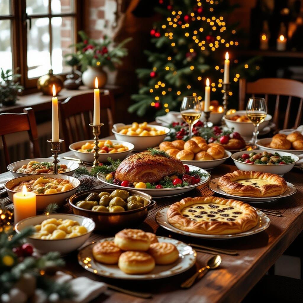 Serbian Christmas Feast in Dutch Golden Age Style