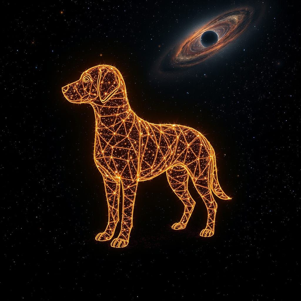 Celestial Canine in Starlight Splendor