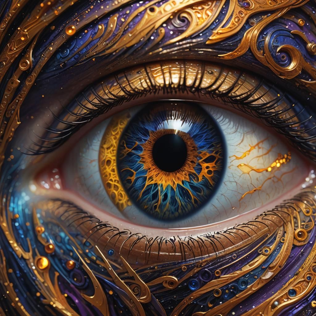 Eye Reflecting the Universe: Fantastical Concept Art