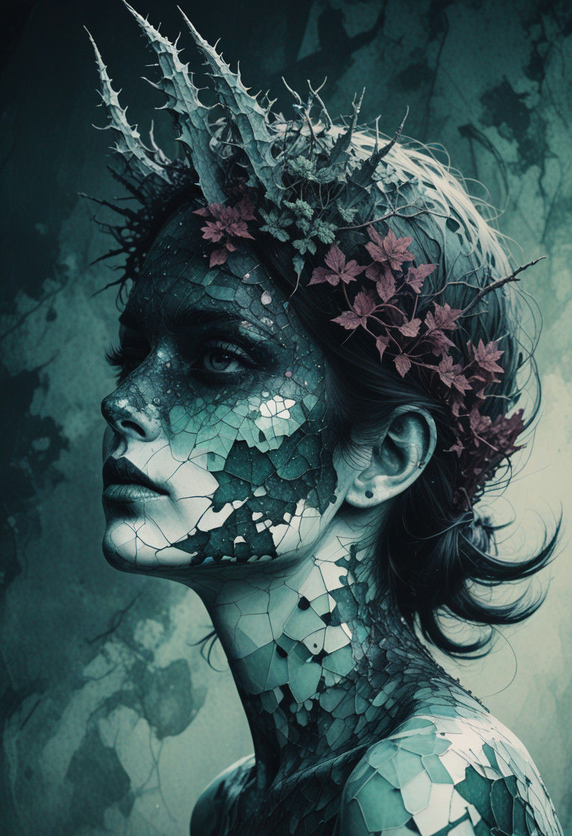 Surrealistic Masterpiece in Nihiluxe Style with Prickly Thor...