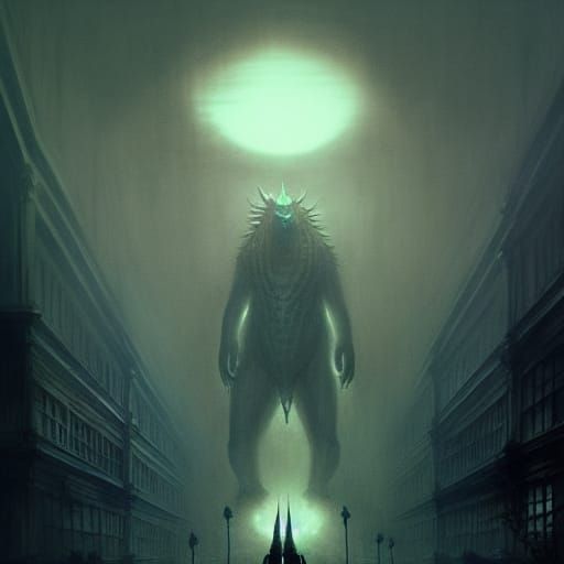 A kaiju in the mist