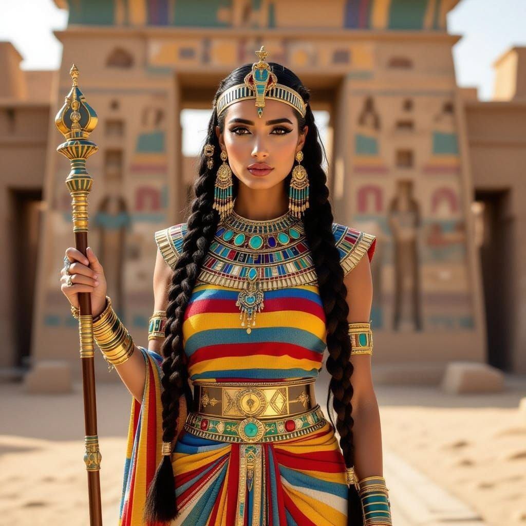 Egyptian Goddess Wosret in Regal Splendor