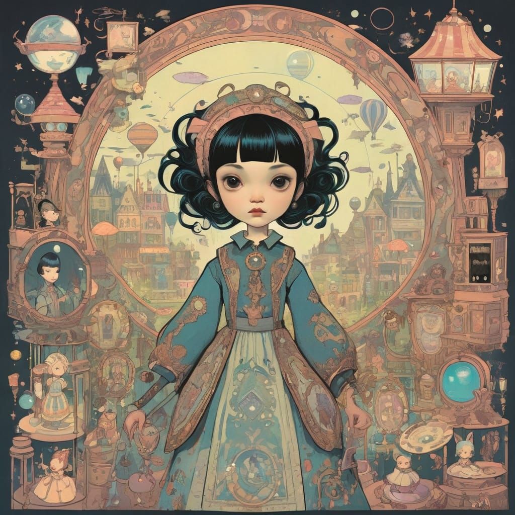 Surreal Portrait in Pop Surrealist Style