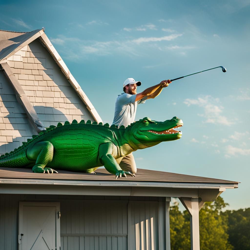 Man Throws Alligator on Barn Roof: Photo