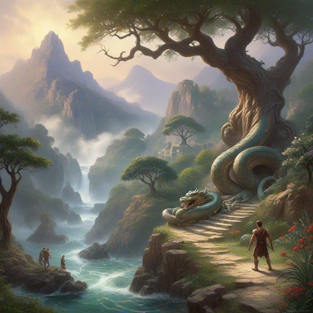 Heracles Battles the Hydra in Ancient Greece