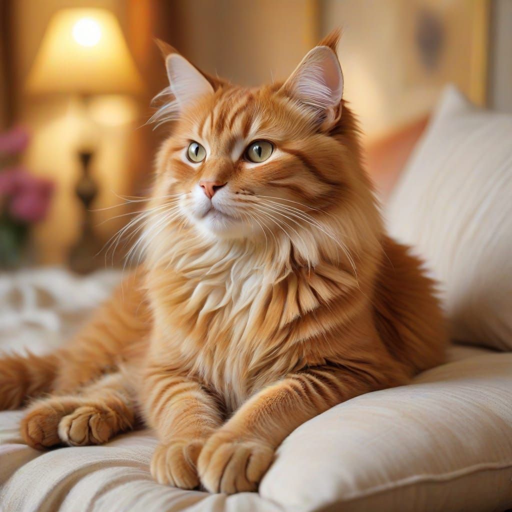 Warm Whispers of a Ginger Cat in Soft Focus