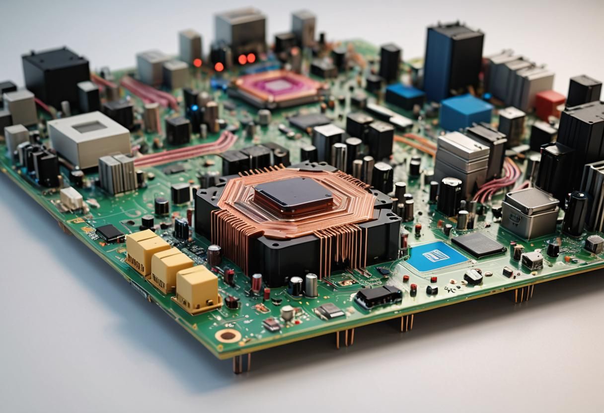 High-Tech Silicon City in M.C. Escher Style