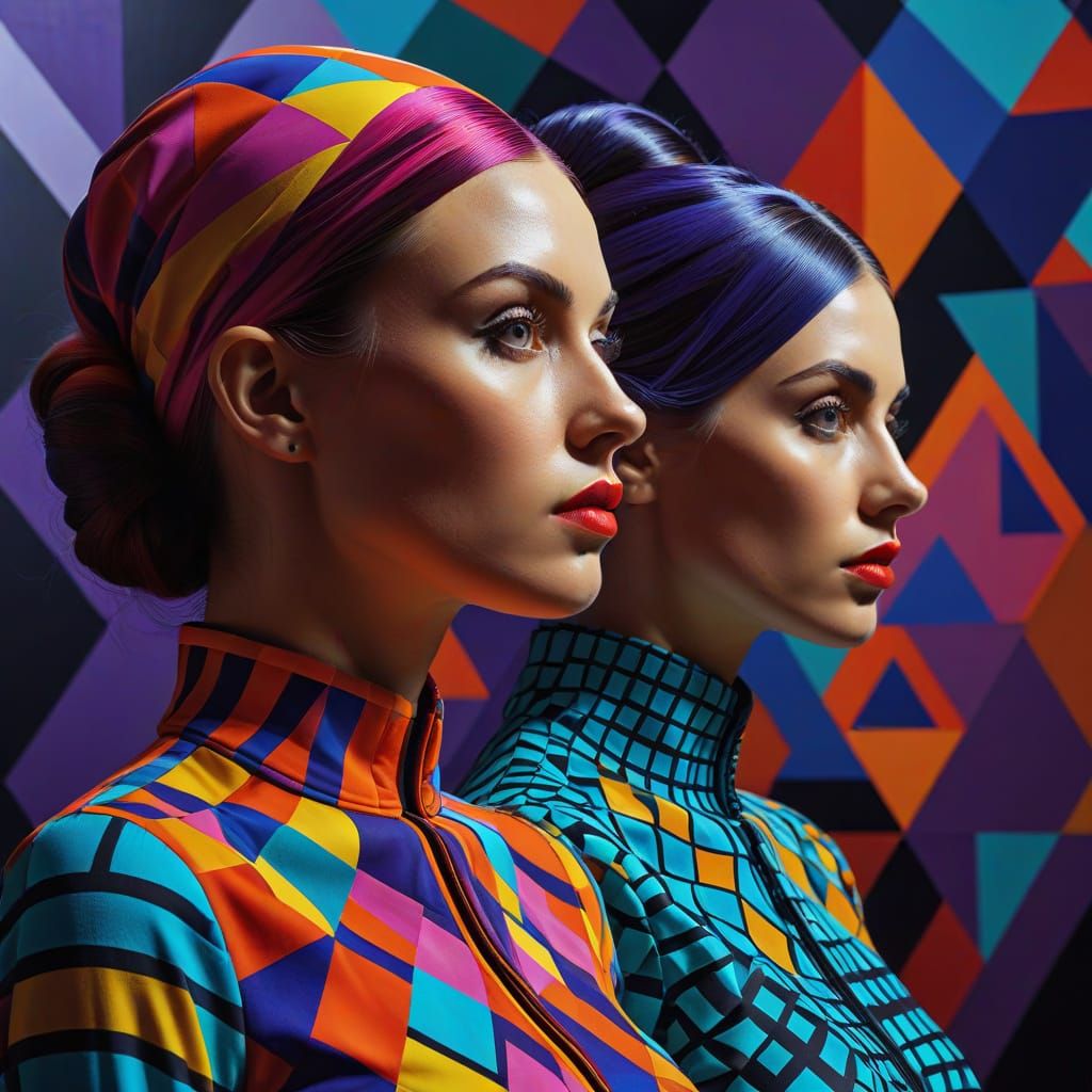 Op Art Women in Geometric Abstraction