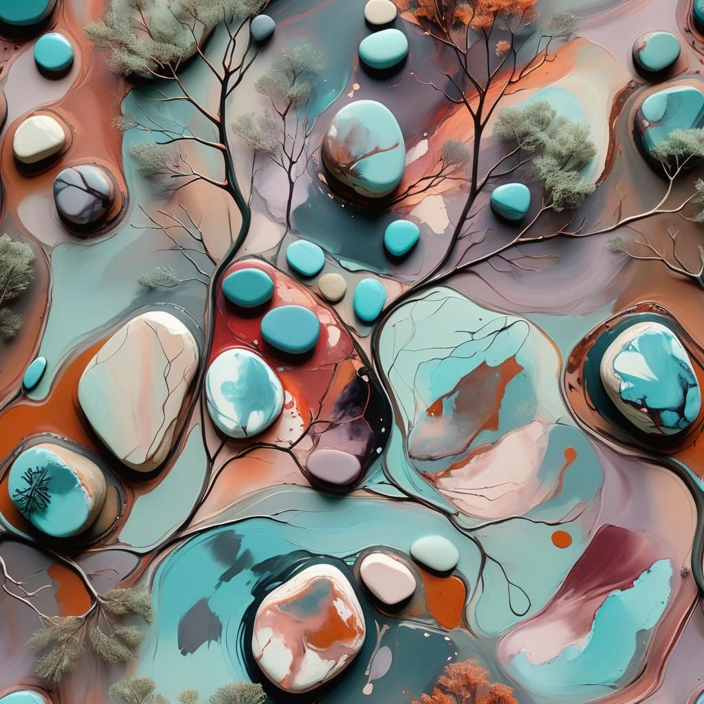 Abstract Landscape in Neurographic Art Style