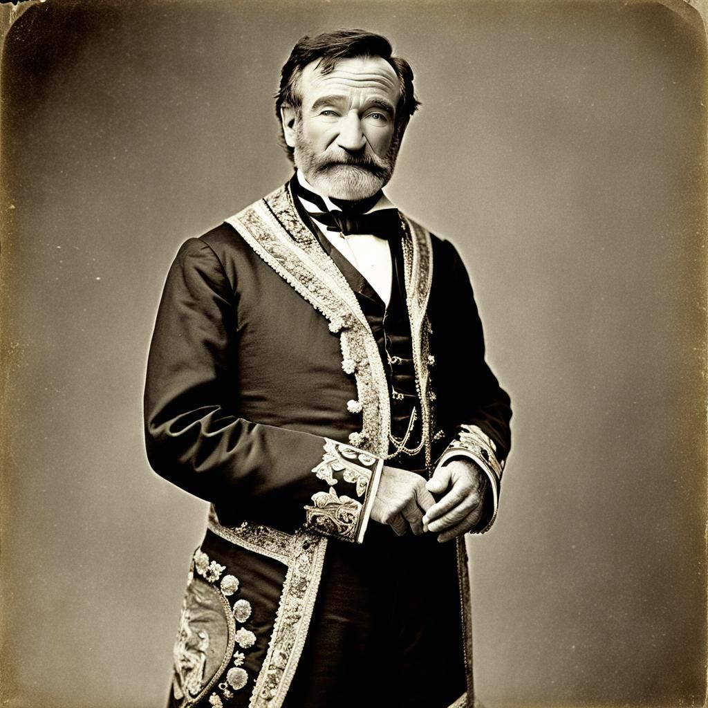 Robin Williams as 19th Century Portrait