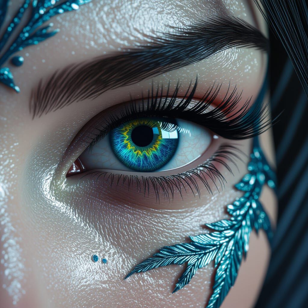 Detailed Fantasy Concept Art of Eyes