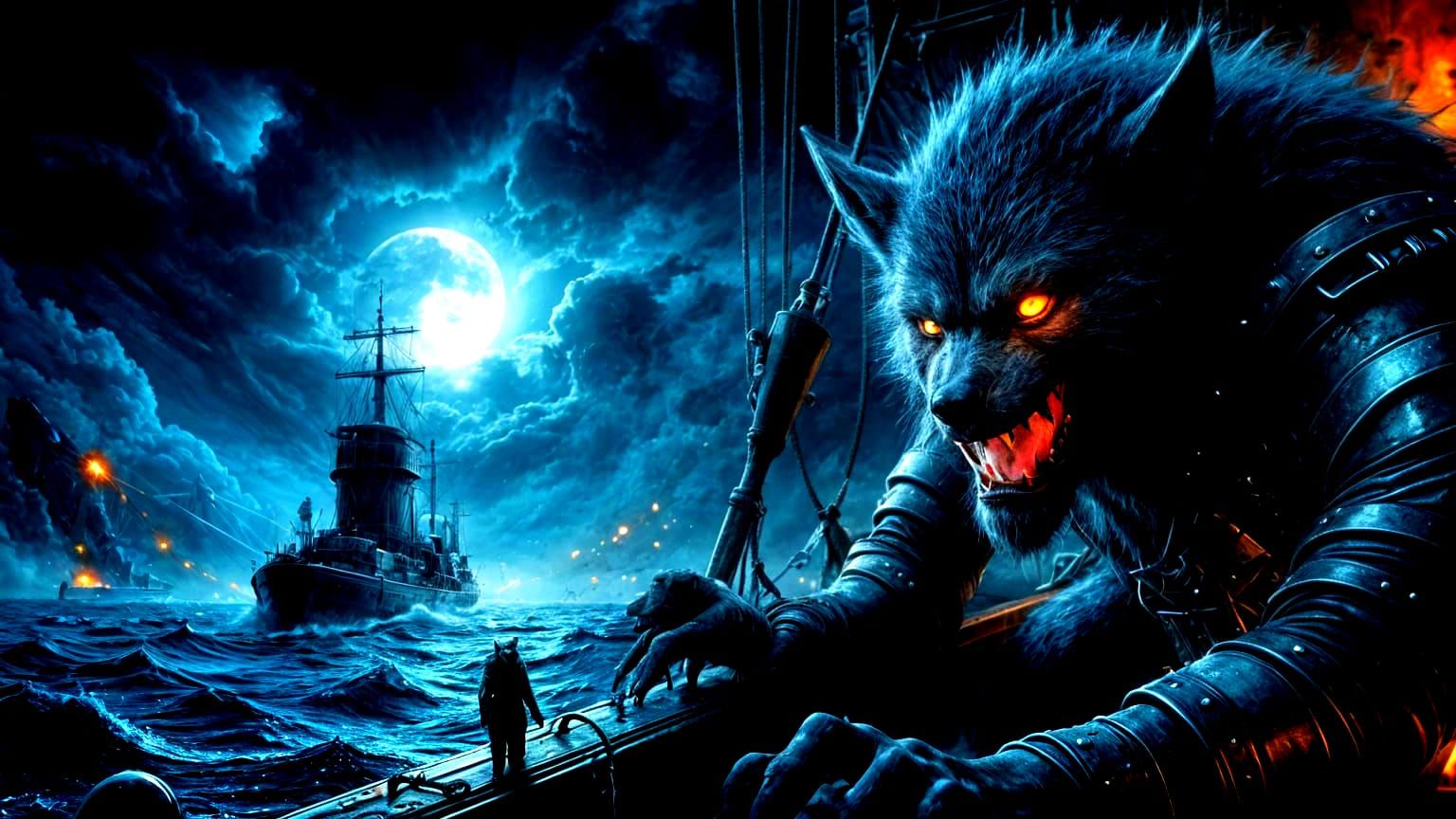 A U-Boat Werewolf Captain preparing to sink an enemy submari...