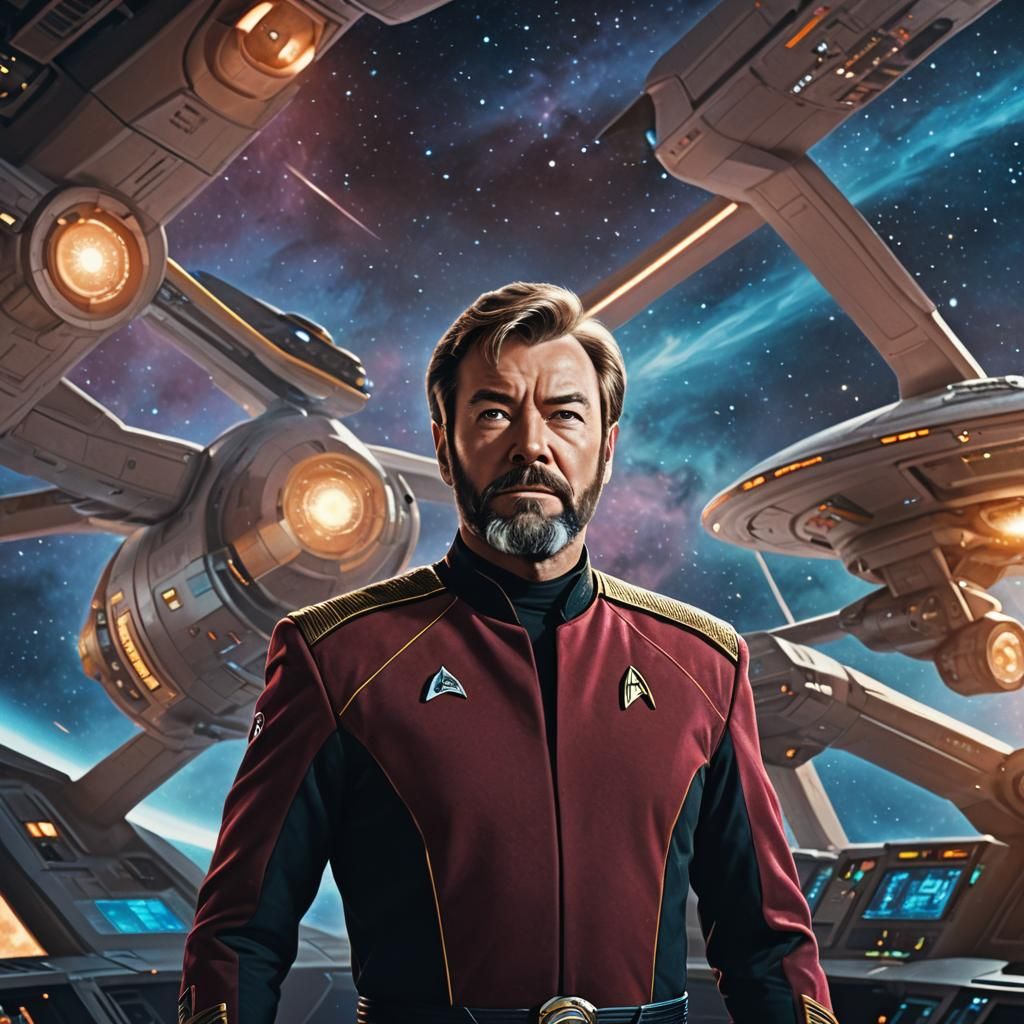 William Riker on the Enterprise: Cinematic Space Art