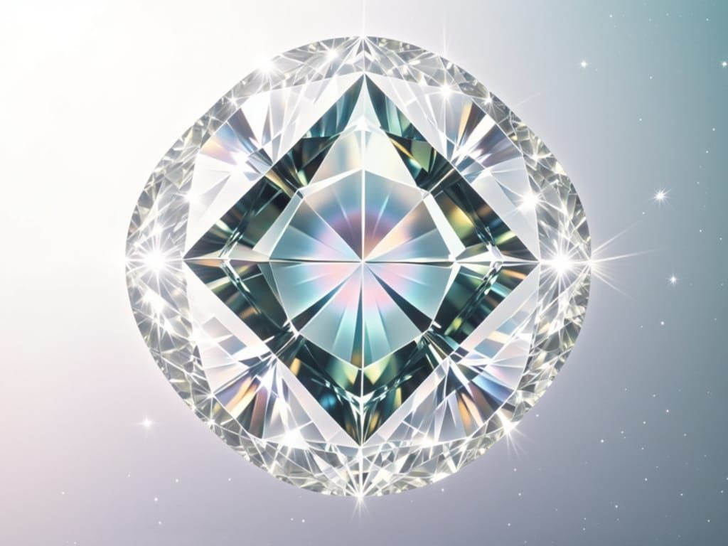 Brilliant Faceted Gem in Stellar Field