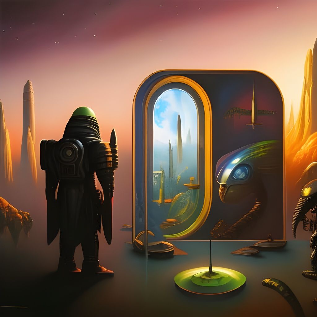 Fantasy Sci-Fi Alien Laboratory Art