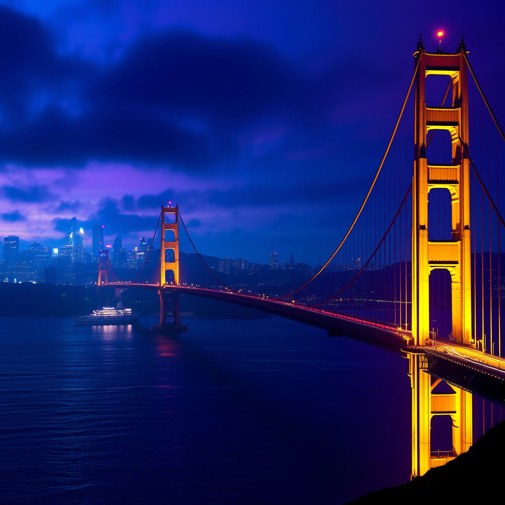 San Francisco Skyline with Golden Gate Bridge