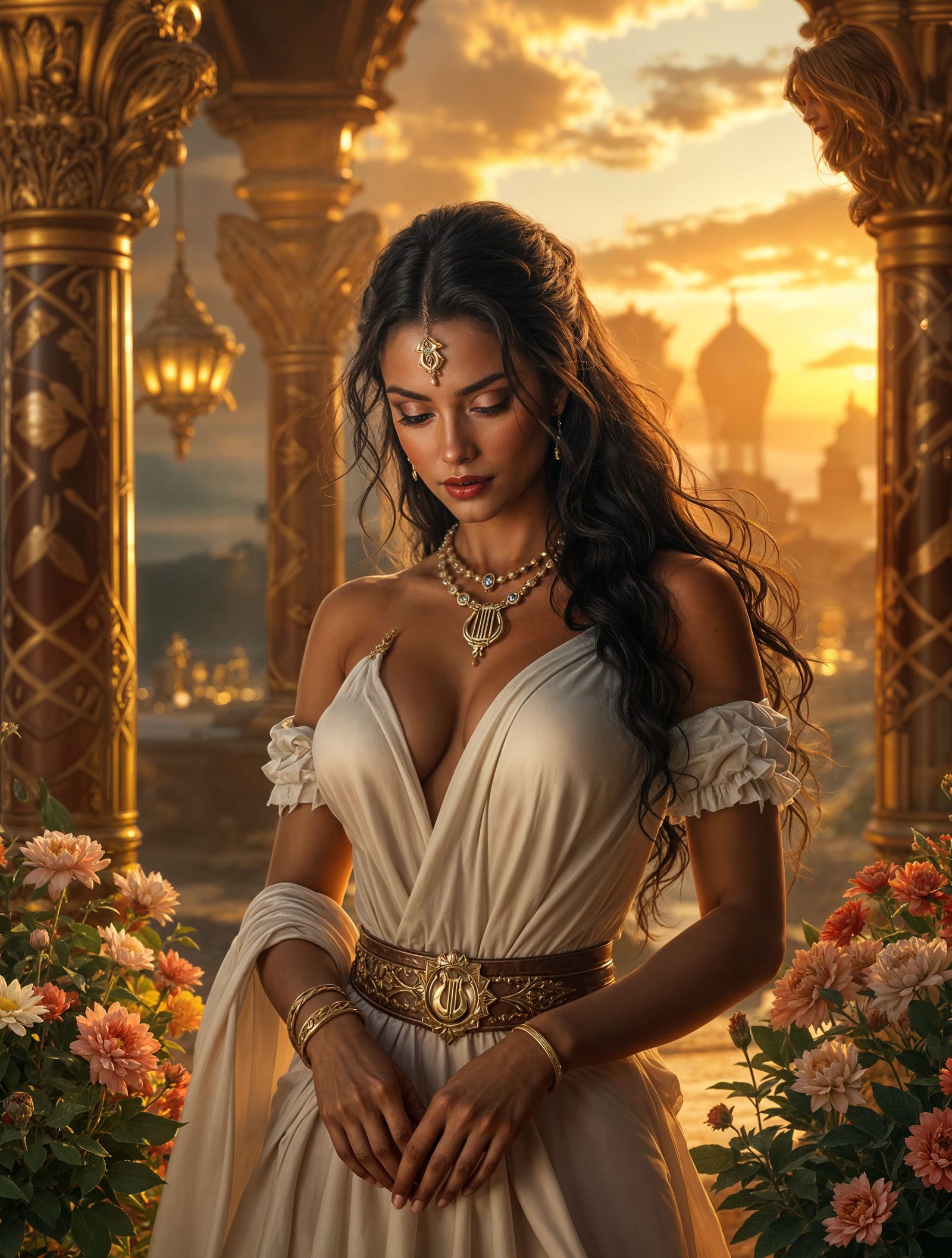 Bronze Age Amazonian Goddess in Opulent Palace