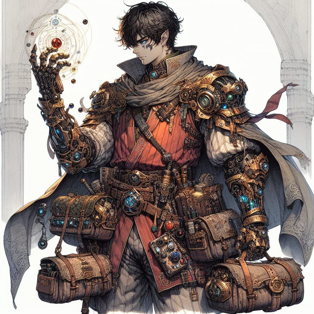 Mystic Warrior of South Asian Descent in High Fantasy