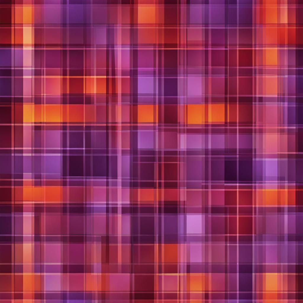 Shimmering Plaid Pattern in Orange, Red, and Purple