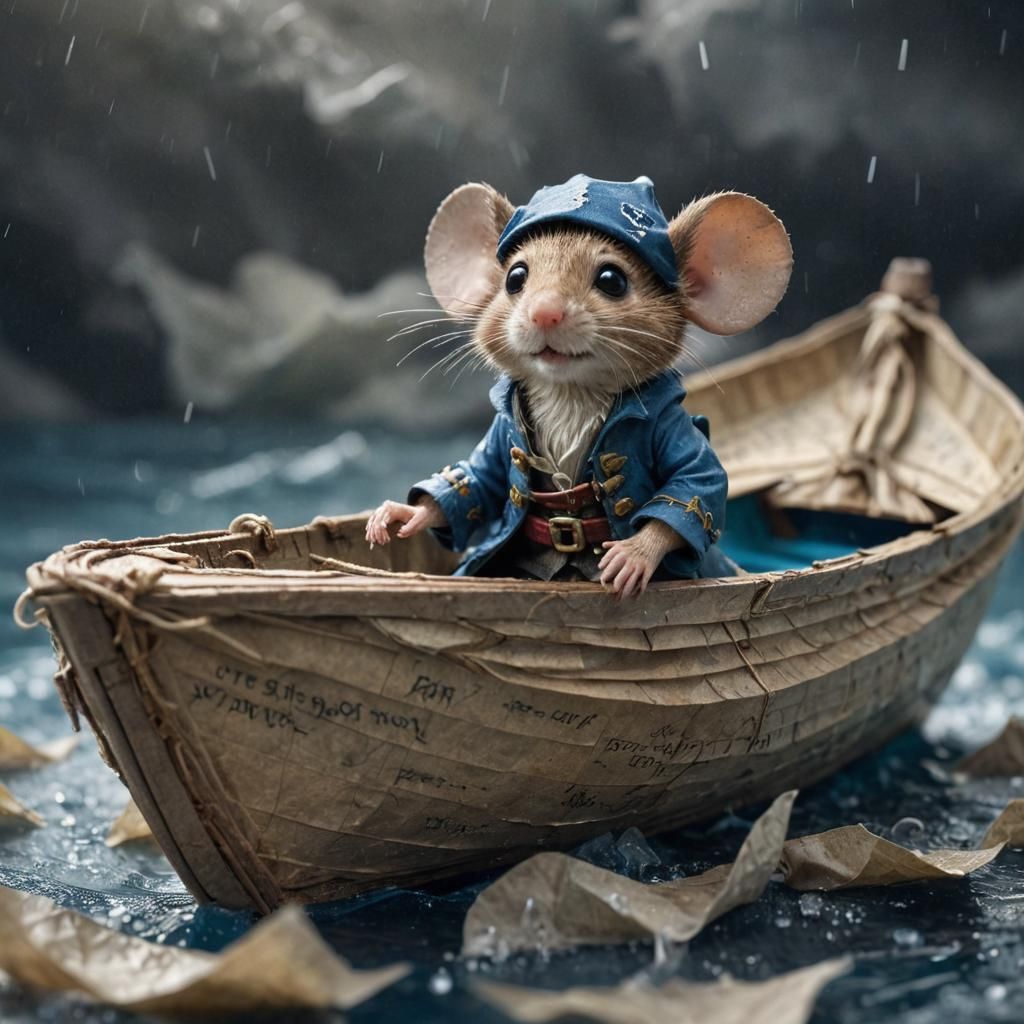 Pirate Mouse on Stormy Seas: Tilt-Shift Macro