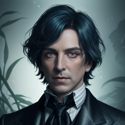 Fish-like Dorian Gray in Colorful Aquarium: 3D Art