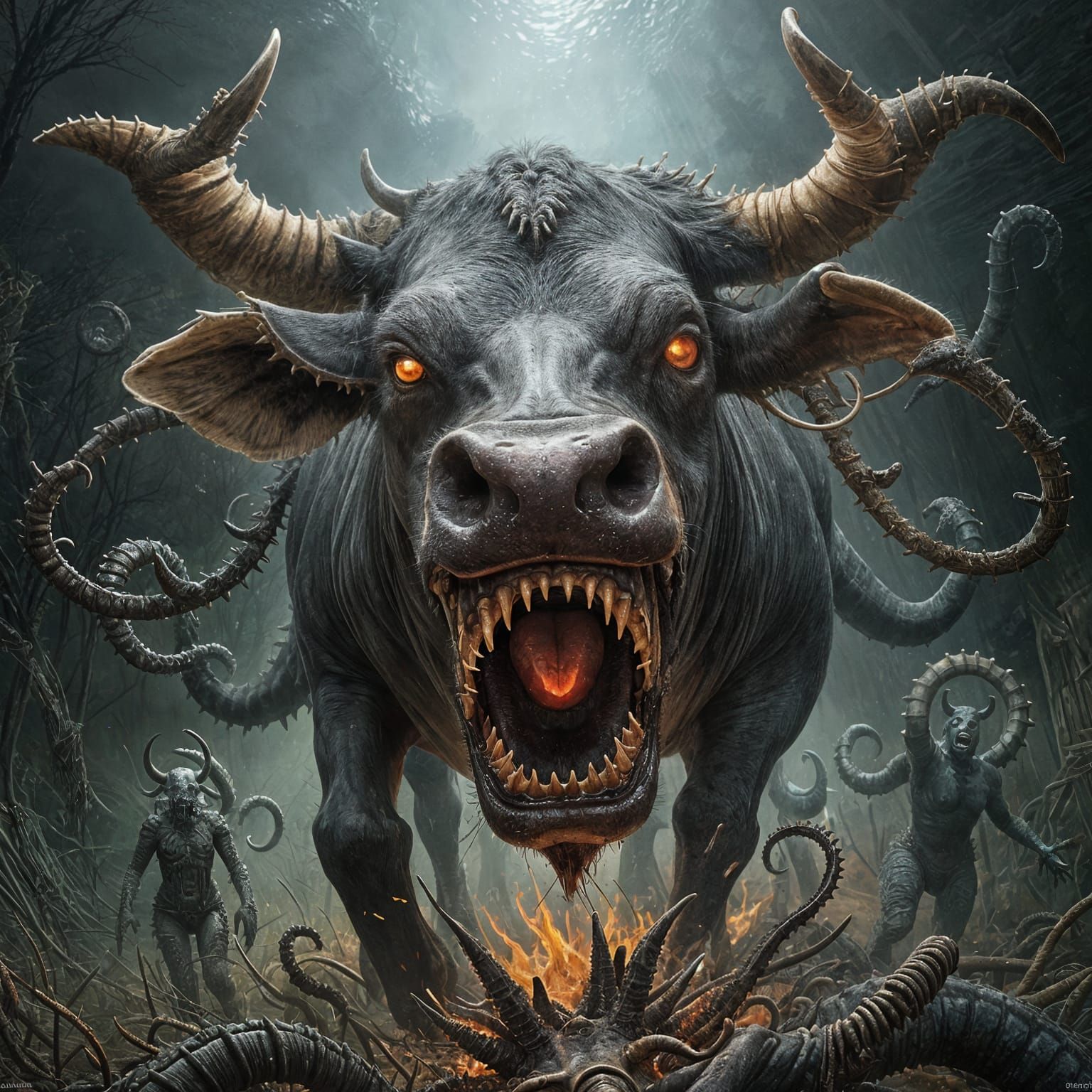 Eldritch Cow Unleashes Terror in Cyberpunk Horror