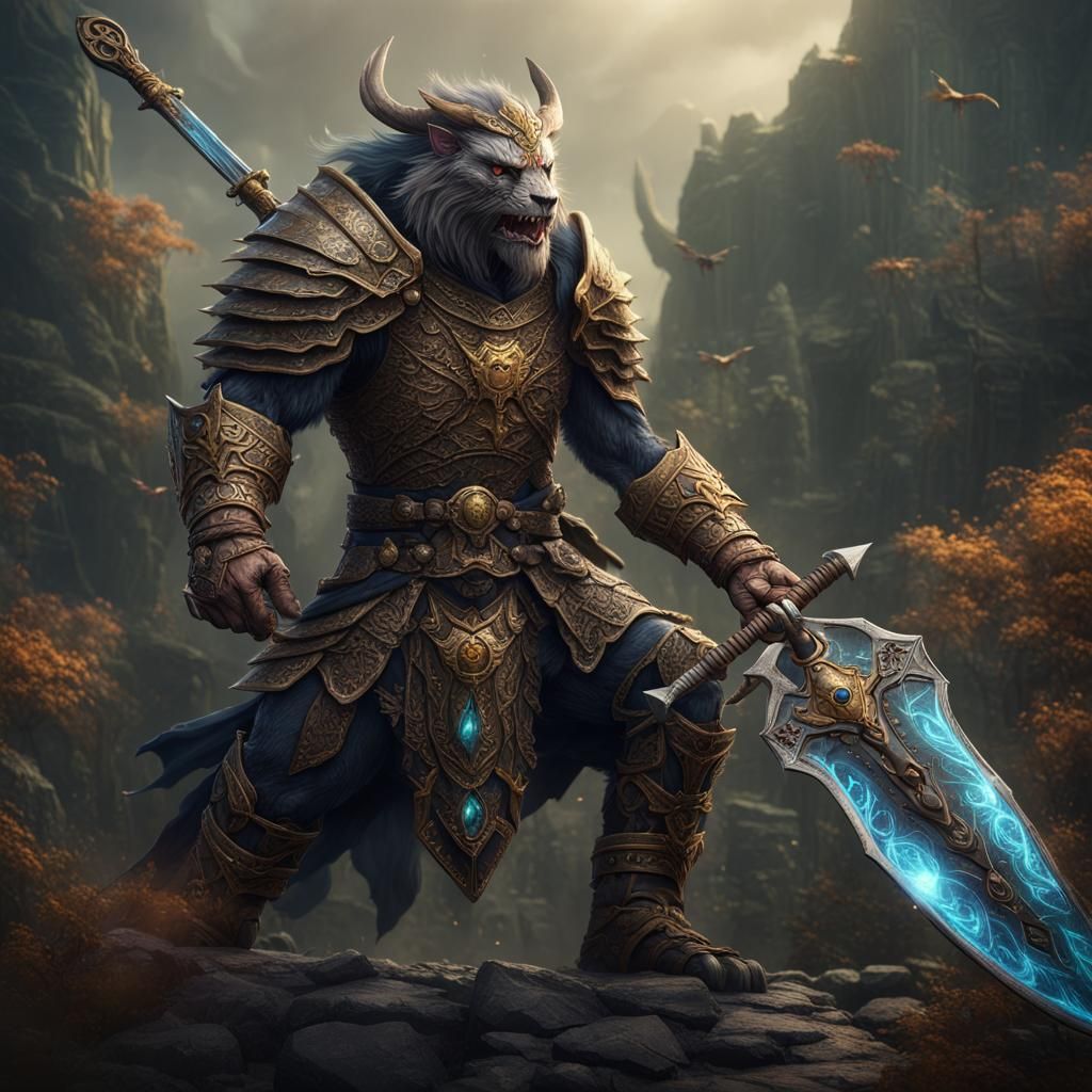 Detailed Animal Warrior Concept Art