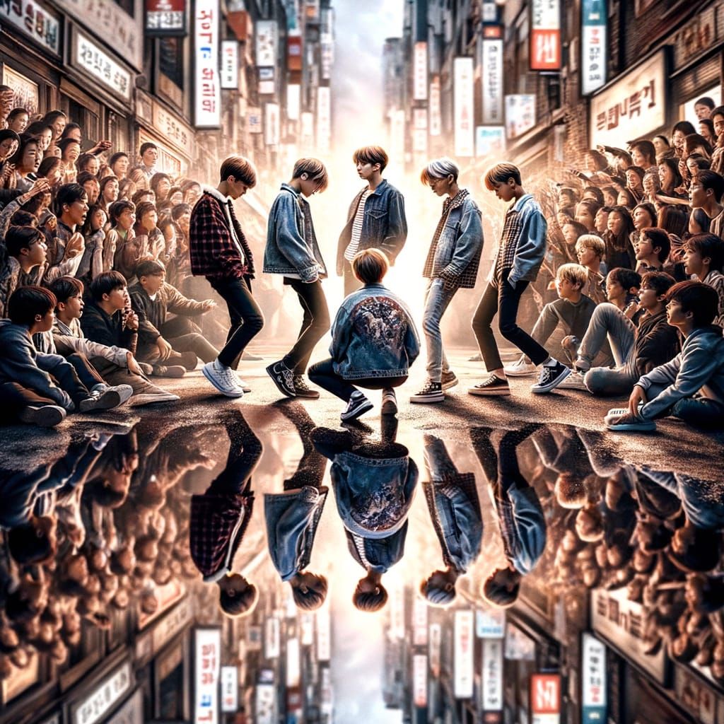 K-Pop Band Performance in Seoul, HDR Hyperrealism