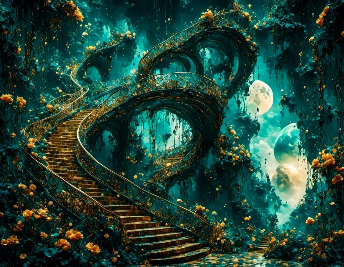 Stairway to Paradise in Vibrant Colors