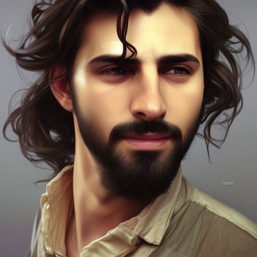 Armenian Man Portrait in Hyperdetailed Style
