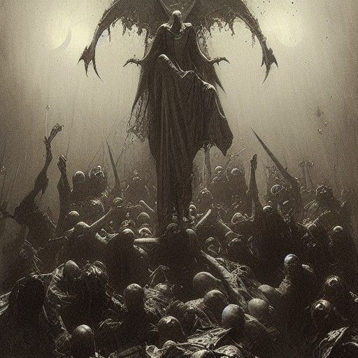 Gothic Halloween Horror Scene