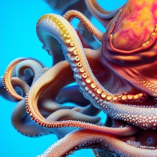 Detailed Octopus Tentacles in Redshift Style
