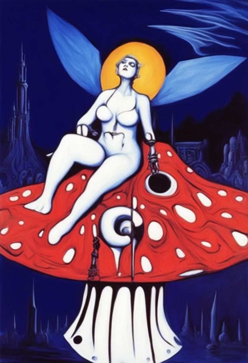 Gothic Film Noir Art Deco Biomechanical Rendering