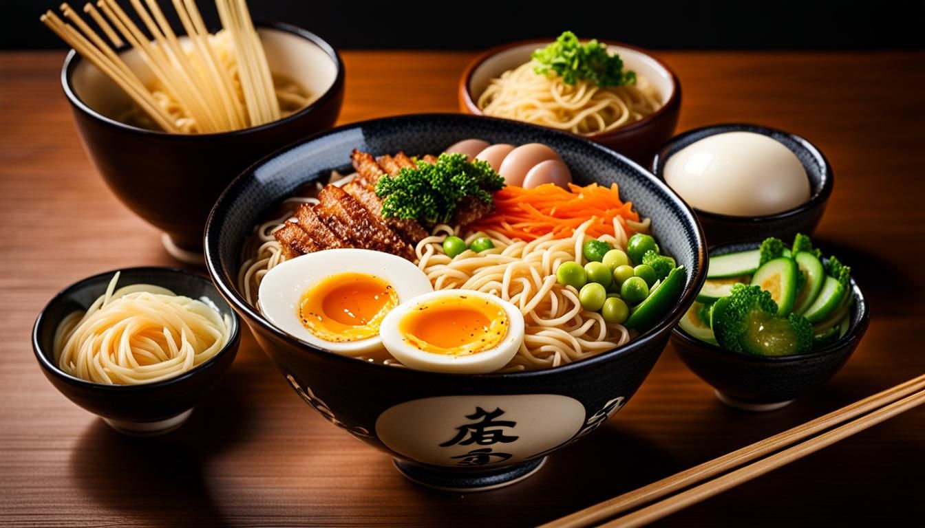 Spectacular Ramen Bowl in Tokyo Shop at Evening