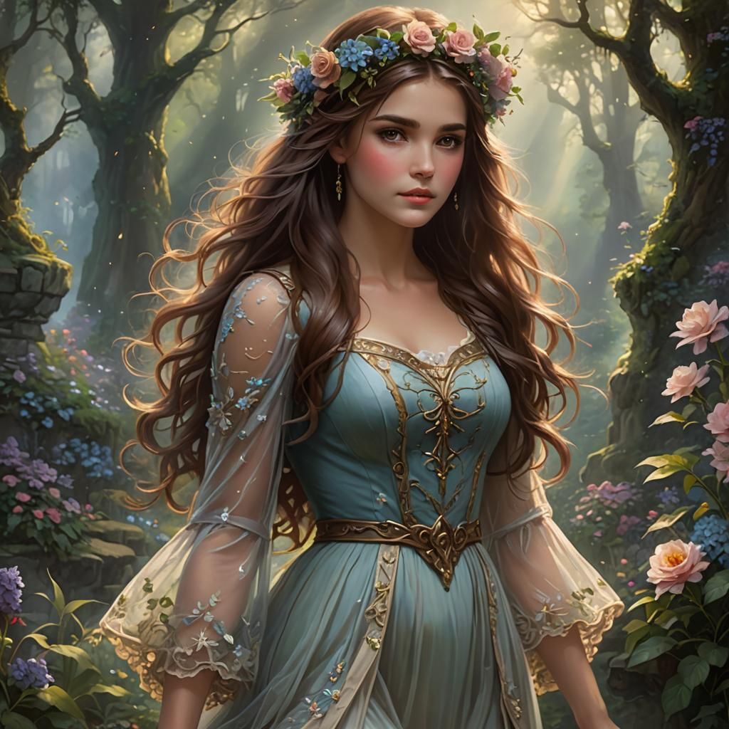 Ethereal High Fae Portrait in Fantasy Style