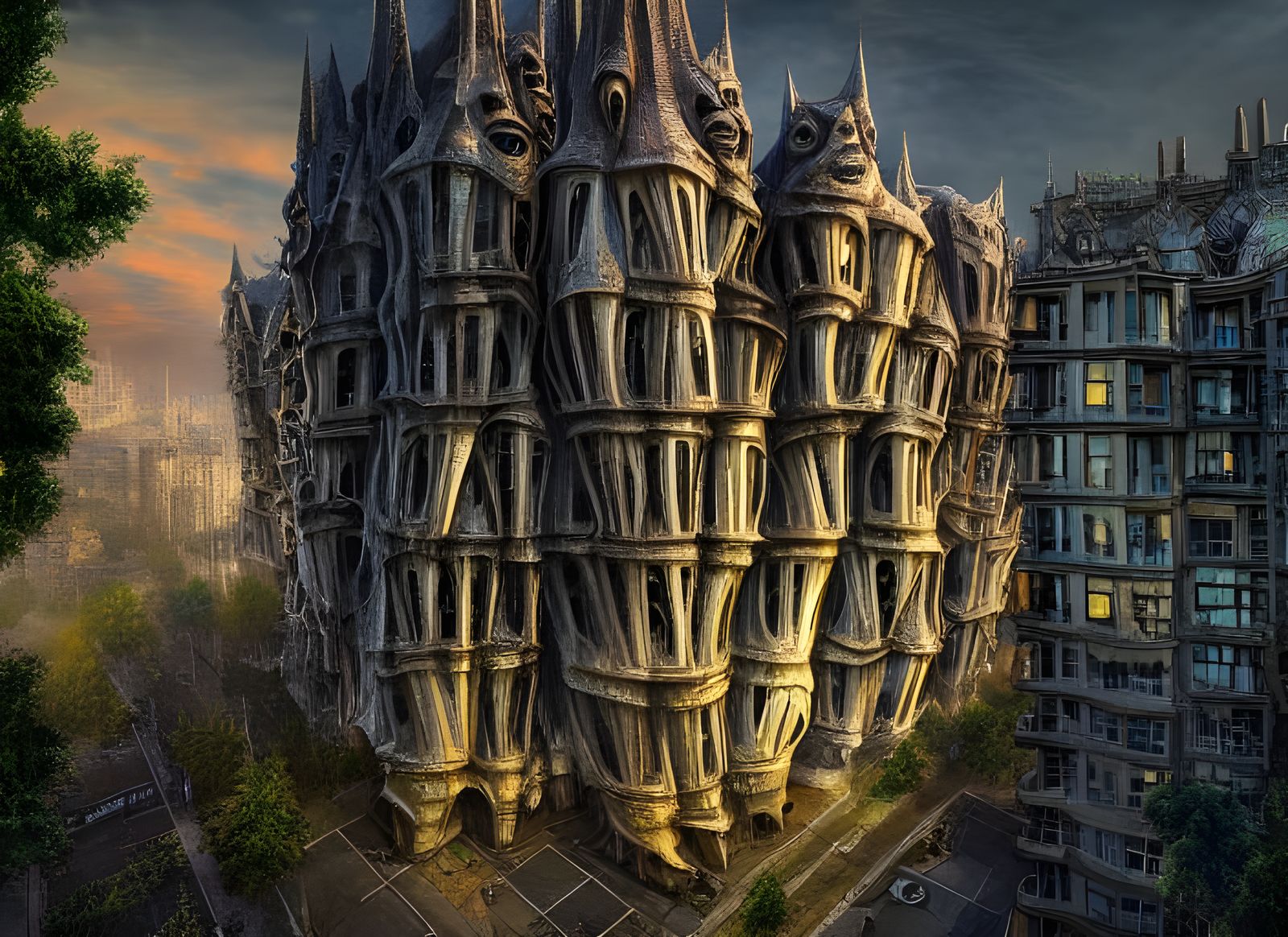 Award winning enormous dystopian apartment complex